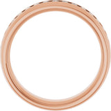 14K Rose Gold 3/8 CTW Natural Diamond Band