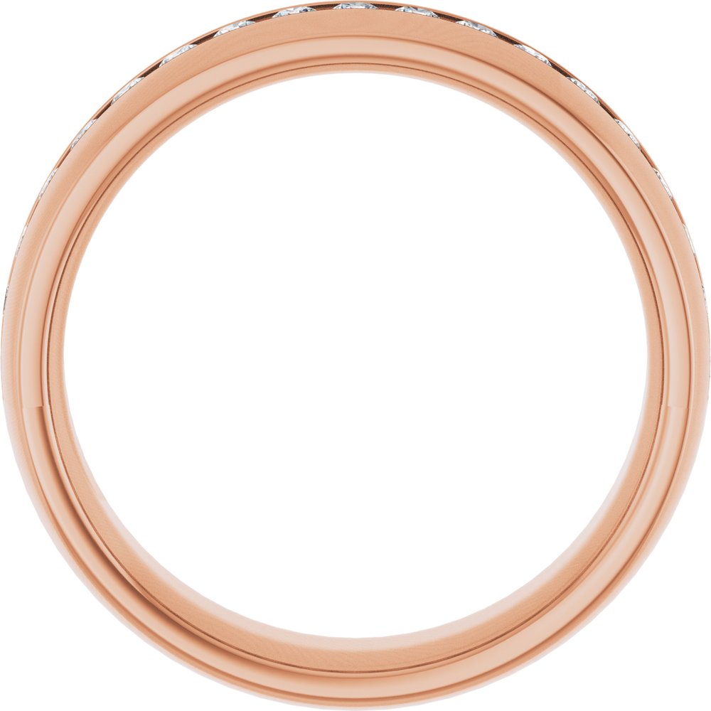 14K Rose 3/8 CTW Natural Diamond Band