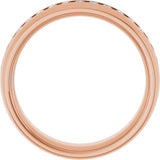 14K Rose 3/8 CTW Natural Diamond Band