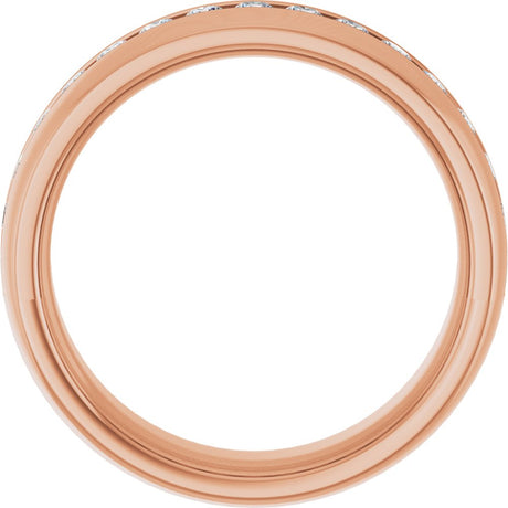 14K Rose Gold 1/2 CTW Natural Diamond Band