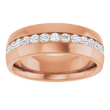 14K Rose Gold 1/2 CTW Natural Diamond Band