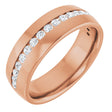 14K Rose 3/8 CTW Natural Diamond Band