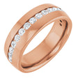 14K Rose Gold 1/2 CTW Natural Diamond Band