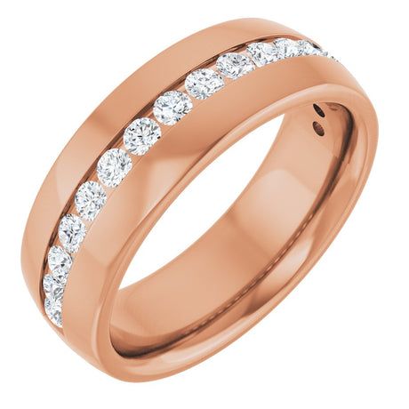 14K Rose 1/2 CTW Natural Diamond Band