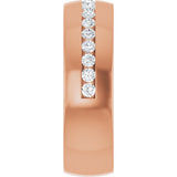 14K Rose Gold 3/8 CTW Natural Diamond Band