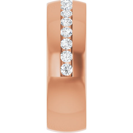 14K Rose 1/2 CTW Natural Diamond Band
