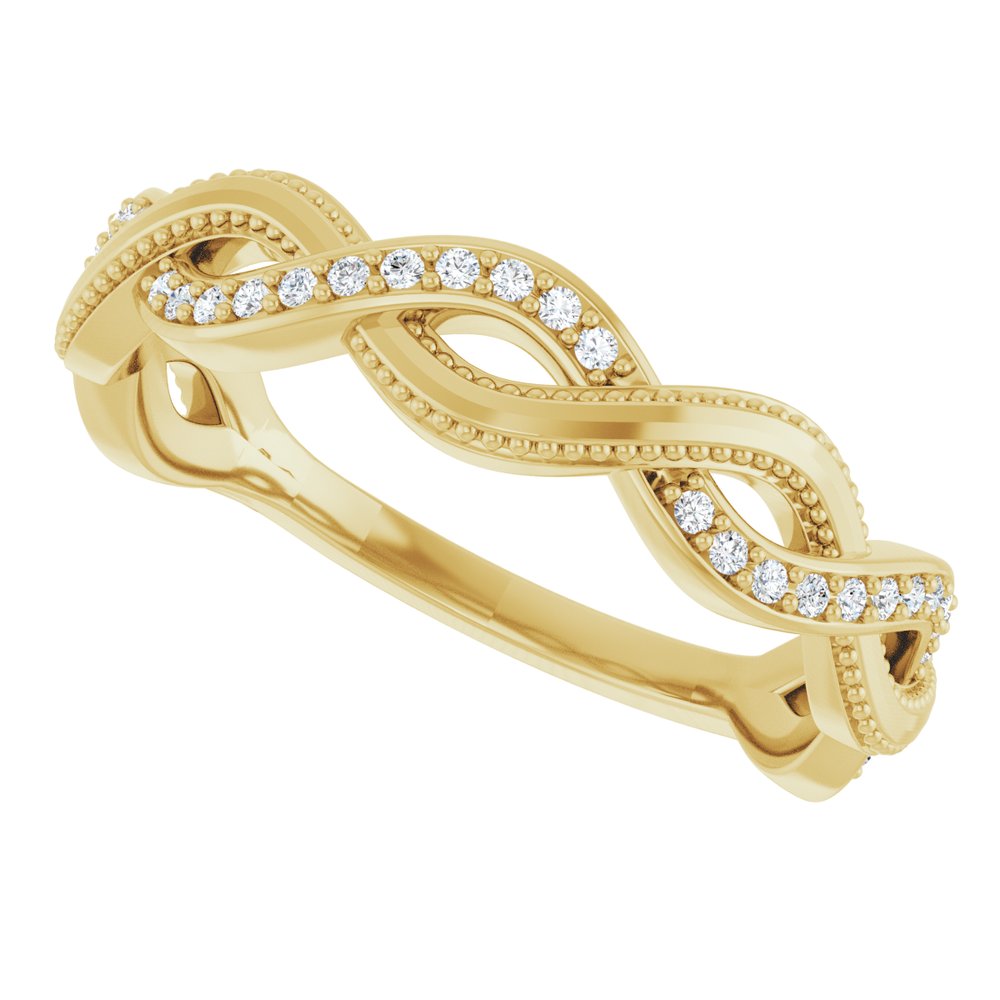 14K Yellow 1/8 CTW Natural Diamond Anniversary Band