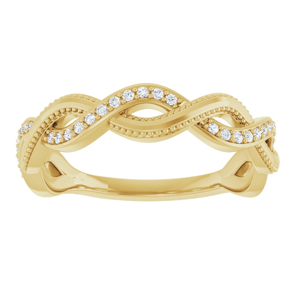 14K Yellow 1/8 CTW Natural Diamond Anniversary Band