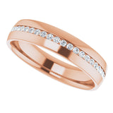 14K Rose 3/8 CTW Natural Diamond Band