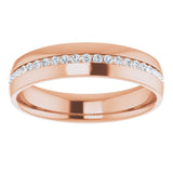 14K Rose 3/8 CTW Natural Diamond Band