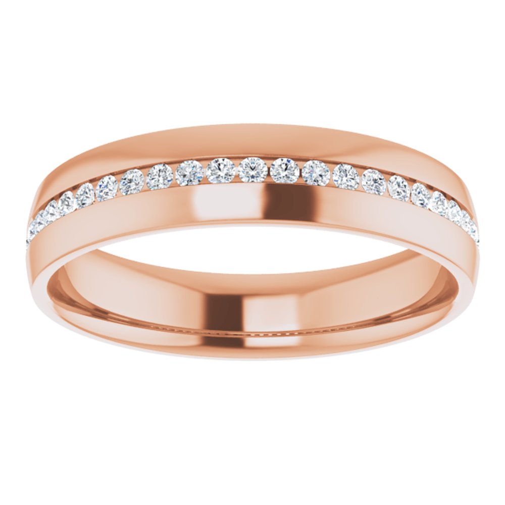 14K Rose 3/8 CTW Natural Diamond Band