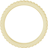 14K Yellow Gold 2 mm Grooved Half Round Band Size 6
