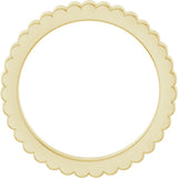 14K Yellow Gold 2 mm Grooved Half Round Band Size 4