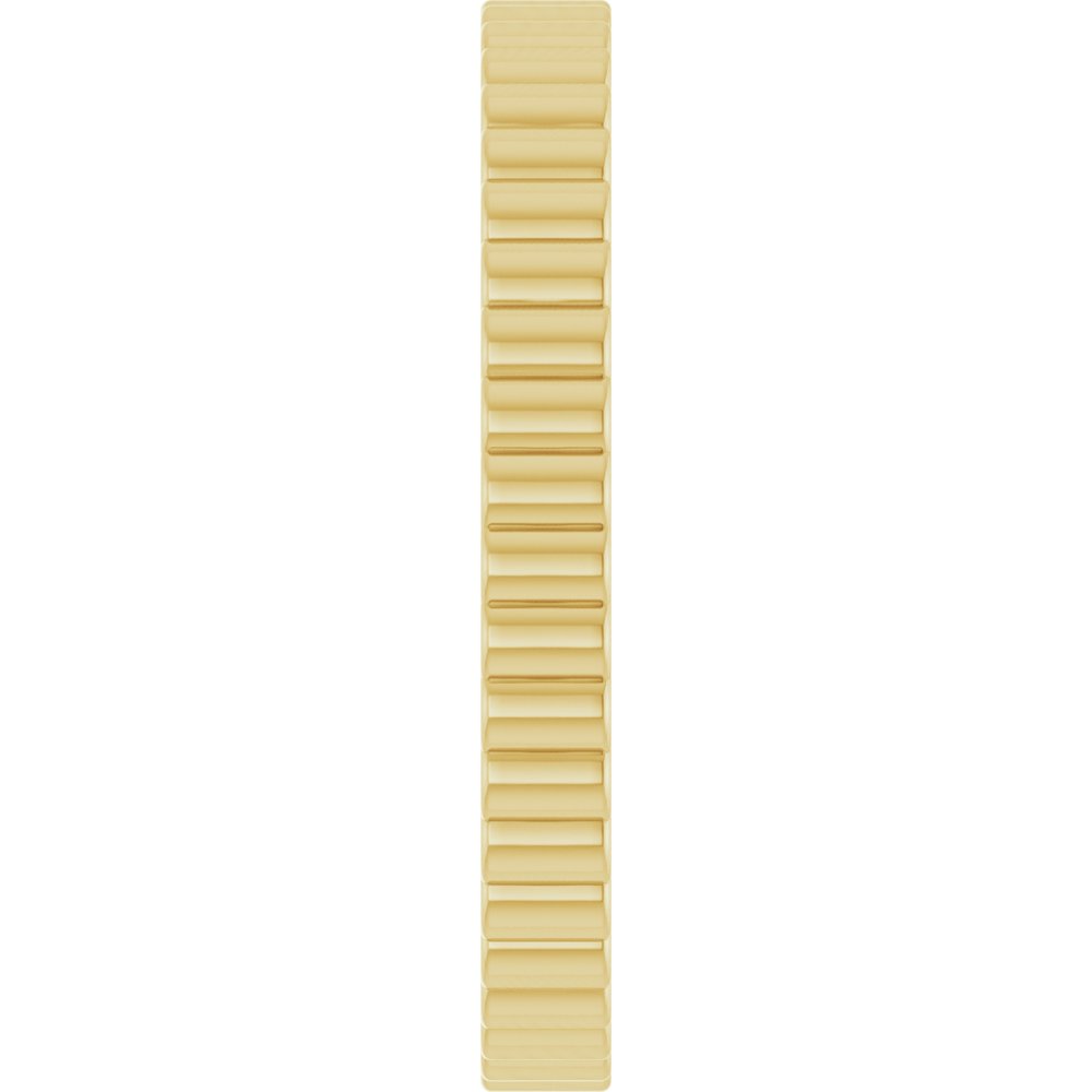 14K Yellow Gold 2 mm Grooved Half Round Band Size 6