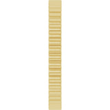 14K Yellow Gold 2 mm Grooved Half Round Band Size 6