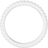 Platinum 2 mm Grooved Half Round Band Size 5.5