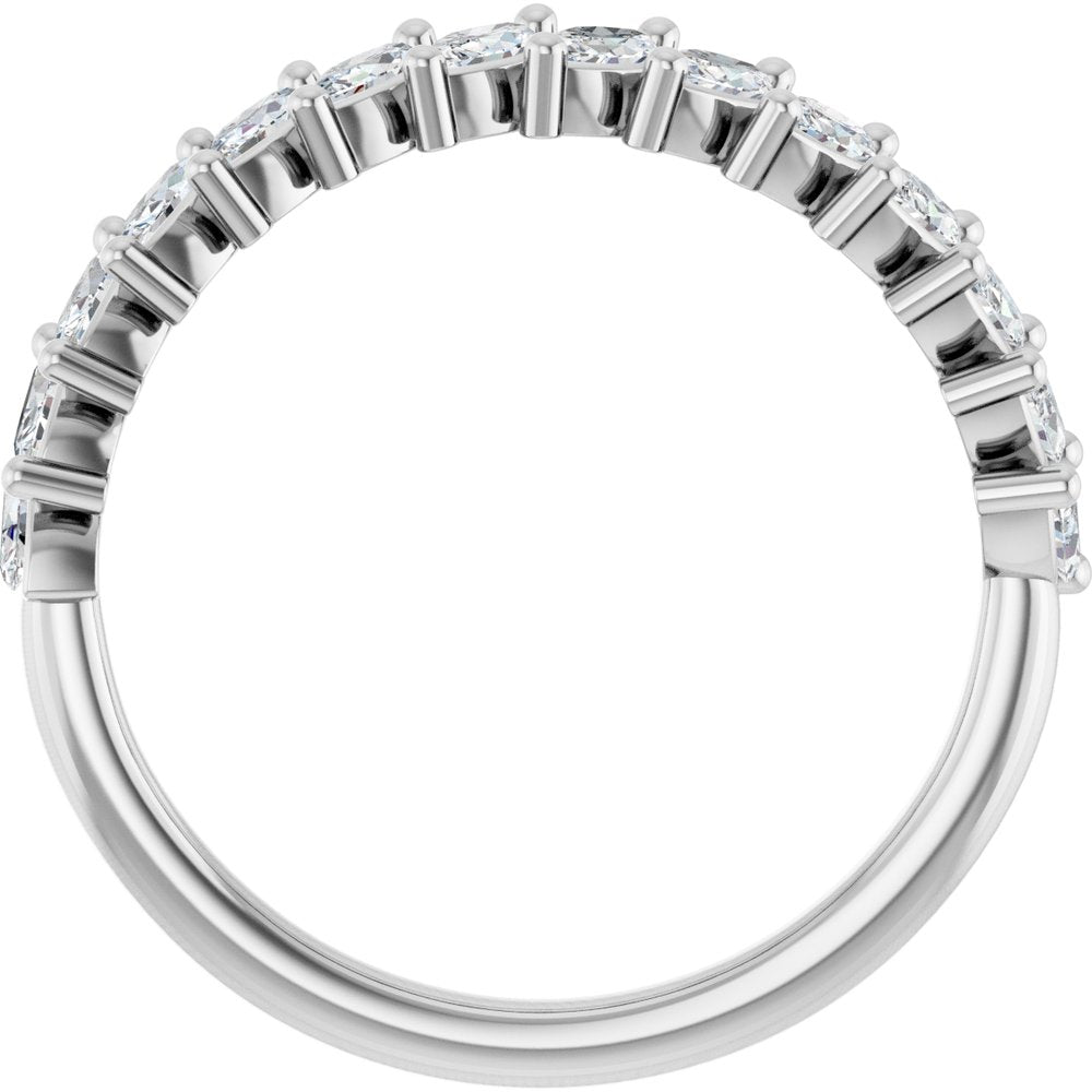 14K White 3/4 CTW Natural Diamond Anniversary Band