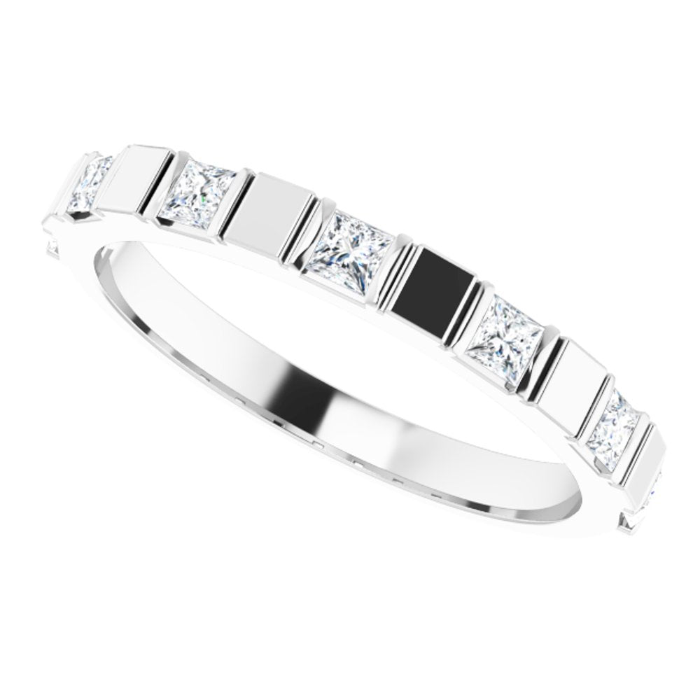 14K White 1/3 CTW Natural Diamond Anniversary Band