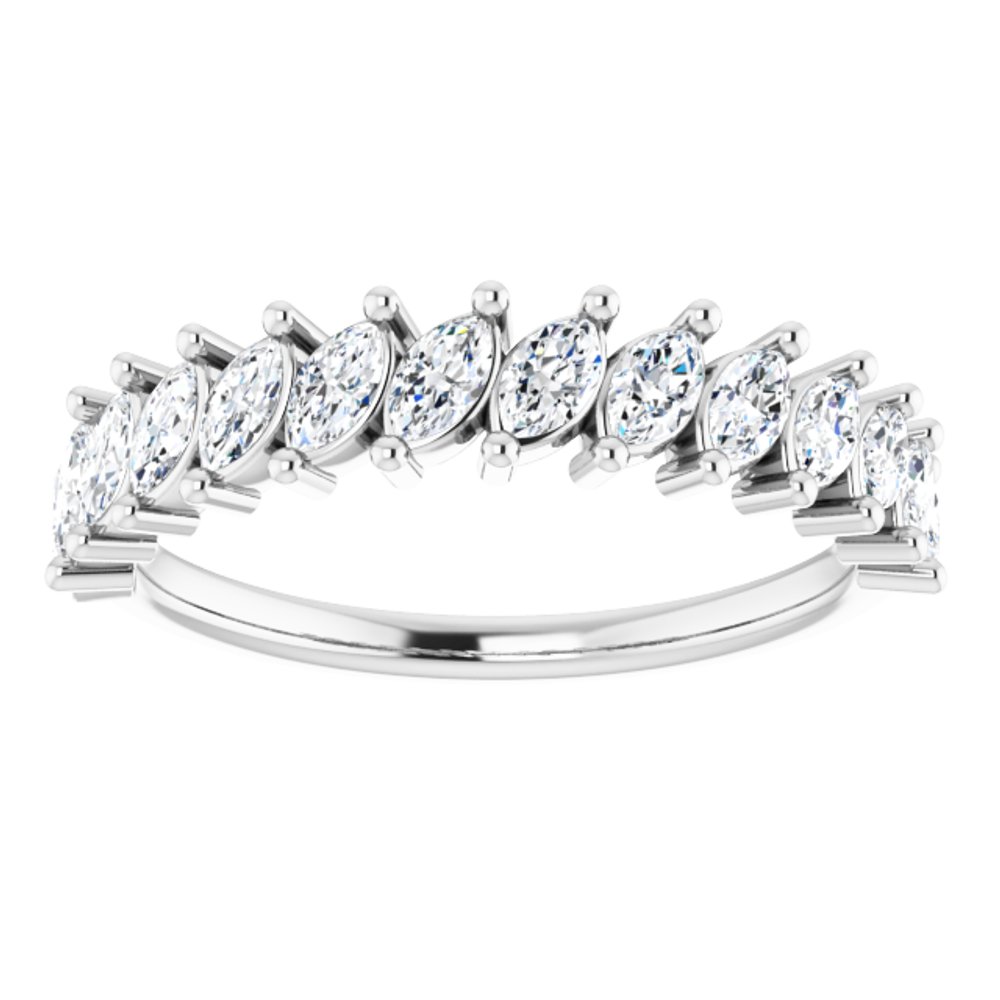 14K White 3/4 CTW Natural Diamond Anniversary Band