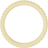 14K Yellow Gold 2 mm Grooved Half Round Band
