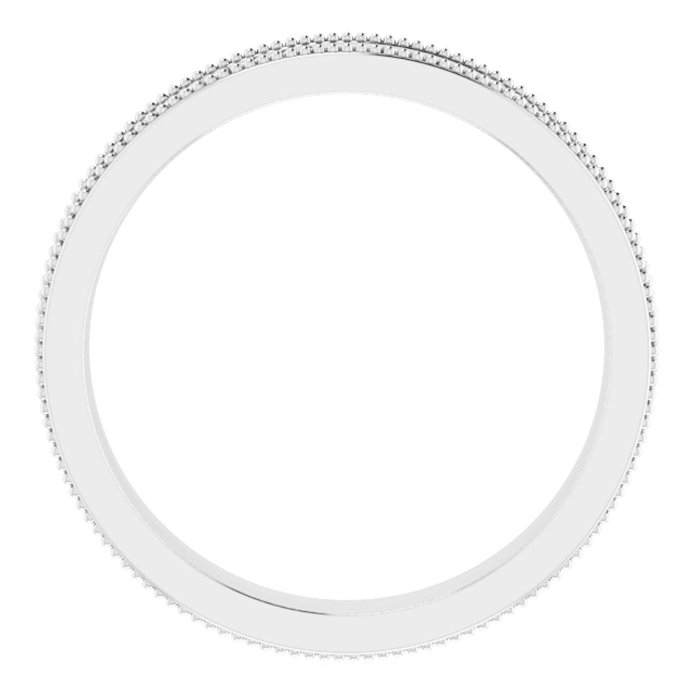 Platinum 3.65 mm Floral Band