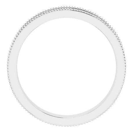 Platinum 3.65 mm Floral Band