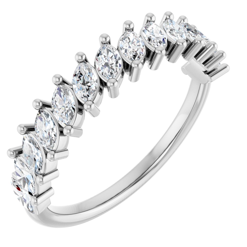 14K White 3/4 CTW Natural Diamond Anniversary Band
