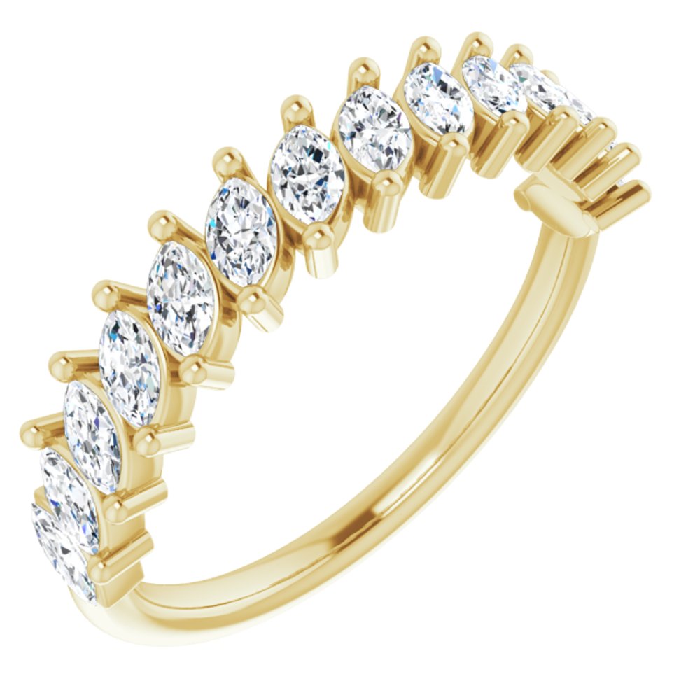 14K Yellow 3/4 CTW Natural Diamond Anniversary Band