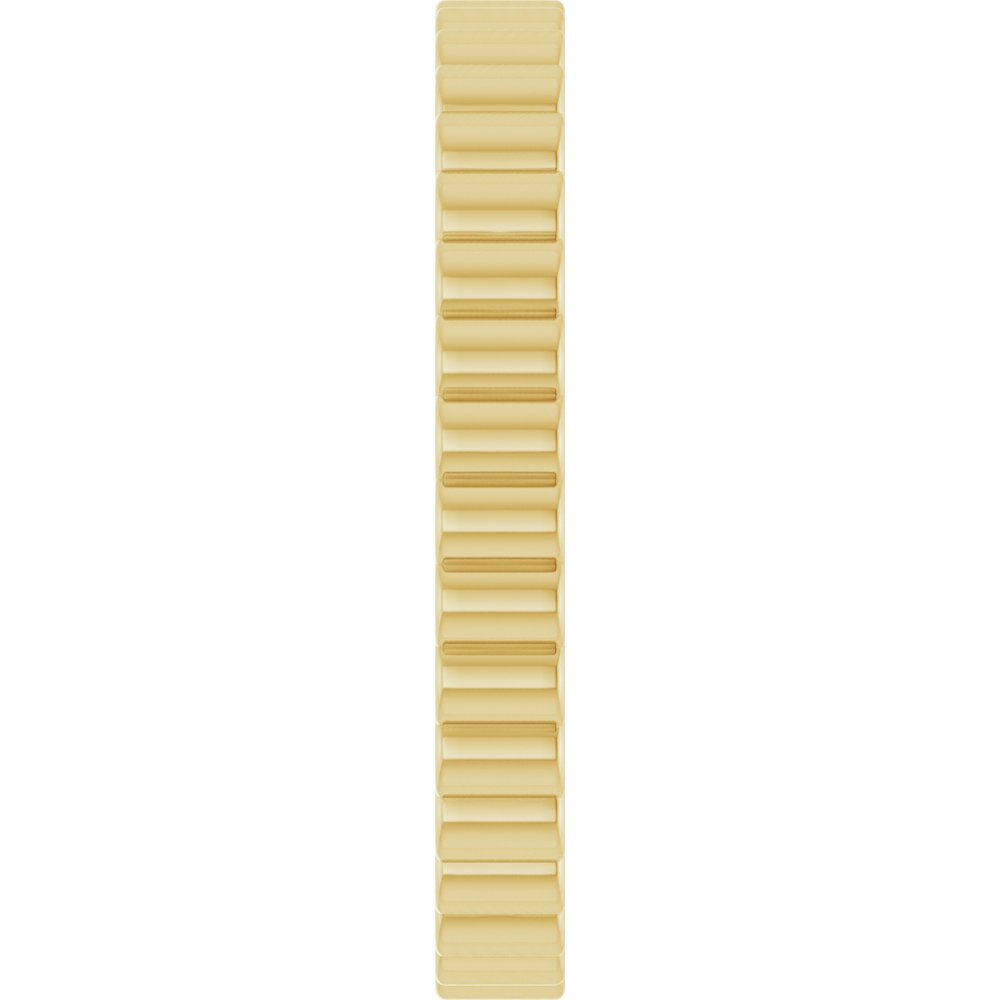 14K Yellow Gold 2 mm Grooved Half Round Band Size 4