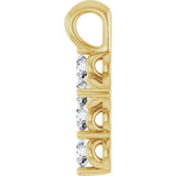 14K Yellow 1/6 CTW Natural Diamond Cross Pendant