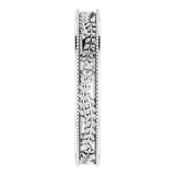 Platinum 3.65 mm Floral Band