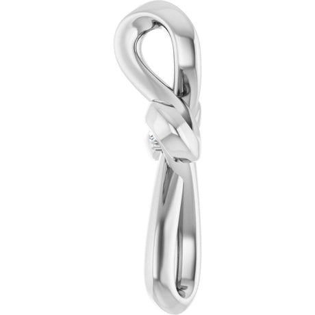 Sterling Silver .015 CTW Natural Diamond Cross Pendant