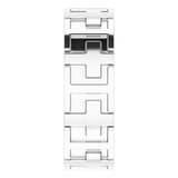 14K White Gold Cross Comfort-Fit Flat Band Size 8