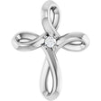 Sterling Silver .015 CTW Natural Diamond Cross Pendant