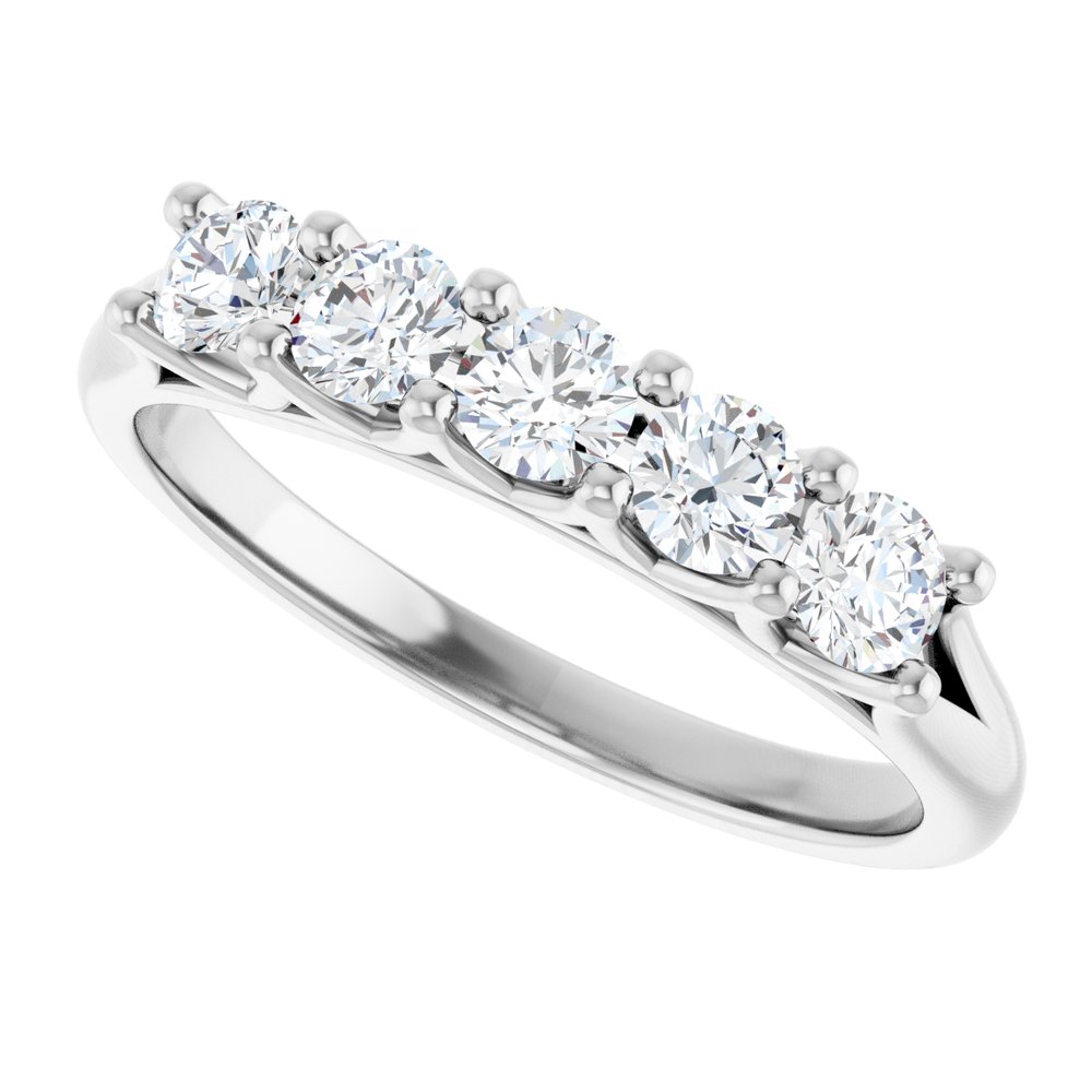 14K White 5/8 CTW Lab-Grown Diamond Anniversary Band