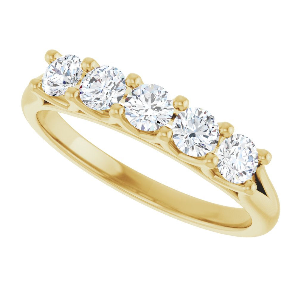 14K Yellow 5/8 CTW Lab-Grown Diamond Anniversary Band