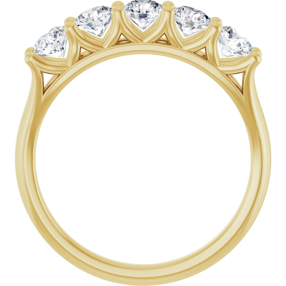 14K Yellow 1 CTW Lab-Grown Diamond Anniversary Band