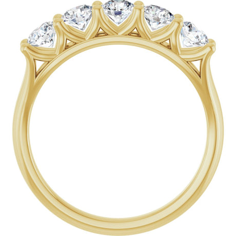 14K Yellow 1 CTW Lab-Grown Diamond Anniversary Band