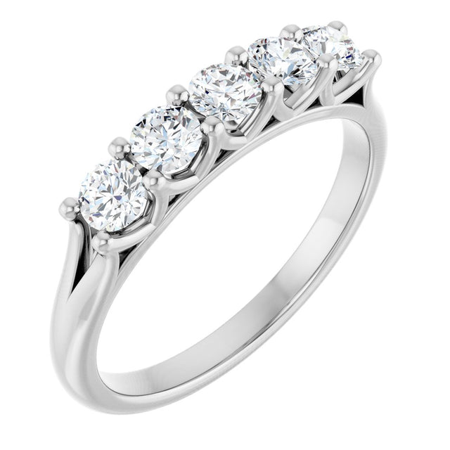 14K White 5/8 CTW Lab-Grown Diamond Anniversary Band