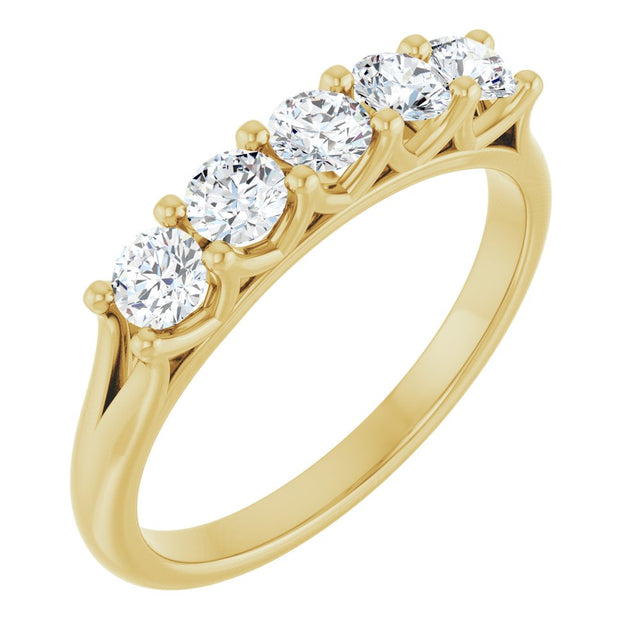 14K Yellow 5/8 CTW Lab-Grown Diamond Anniversary Band