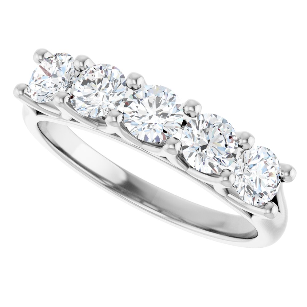 14K White 1 CTW Lab-Grown Diamond Anniversary Band