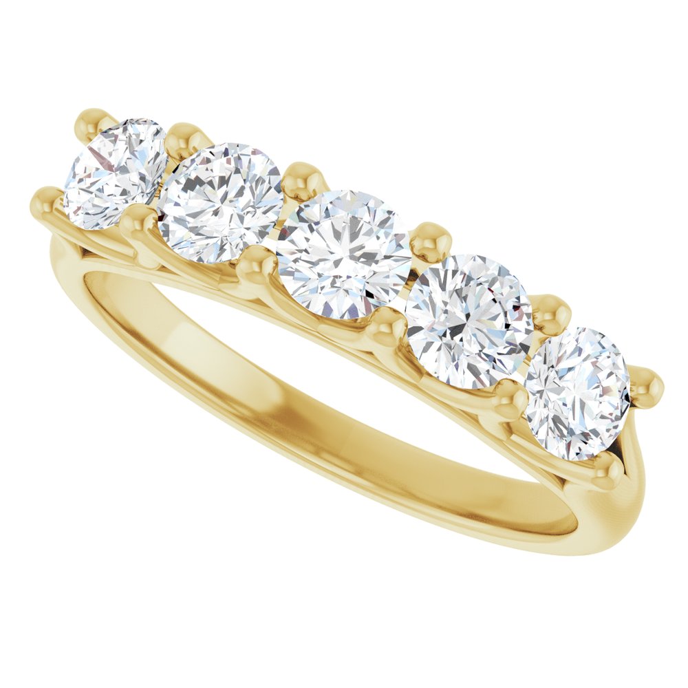 14K Yellow 1 CTW Lab-Grown Diamond Anniversary Band