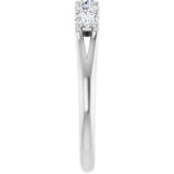 14K White 5/8 CTW Lab-Grown Diamond Anniversary Band