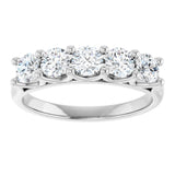 14K White 1 CTW Natural Diamond Anniversary Band