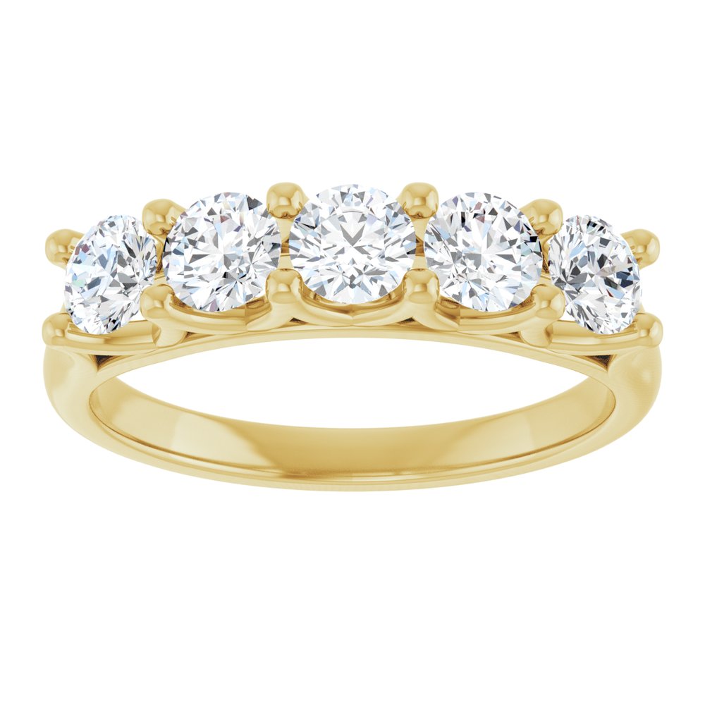 14K Yellow 1 CTW Lab-Grown Diamond Anniversary Band