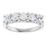 14K White 1 CTW Natural Diamond Anniversary Band