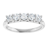 14K White 5/8 CTW Lab-Grown Diamond Anniversary Band