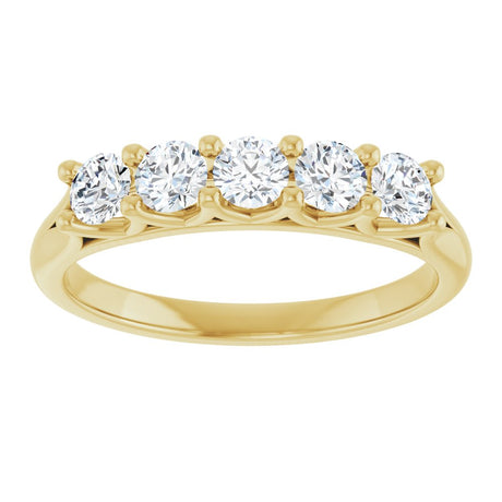 14K Yellow 5/8 CTW Lab-Grown Diamond Anniversary Band