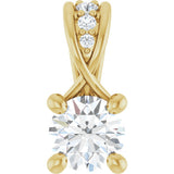 14K Yellow Gold 1/4 CTW Lab-Grown Diamond Pendant