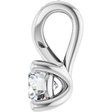 14K White 1/4 CTW Lab-Grown Diamond Pendant